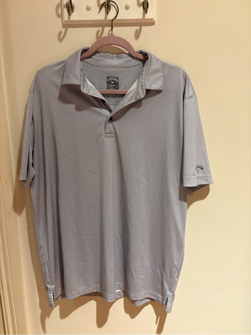Callaway Light Blue Micro-Pattern Performance Polo